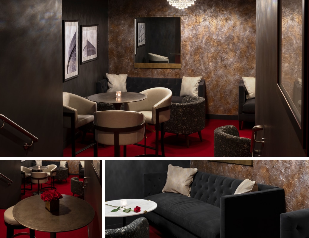 Interior designed dining room and living space in Oshkosh